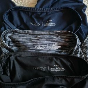 3 pairs of maternity gym leggings full panel